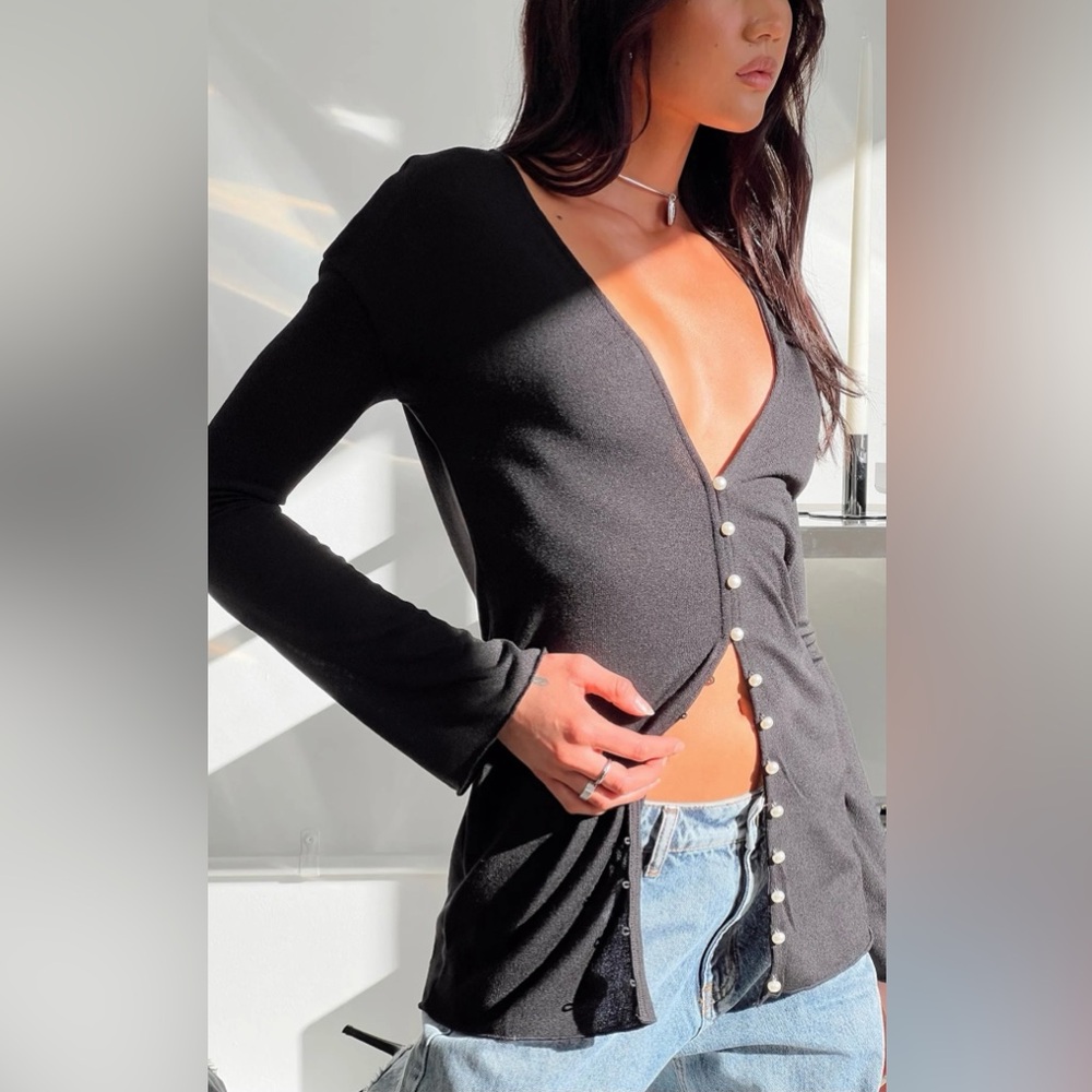 Princess Polly Macy Cardigan Black